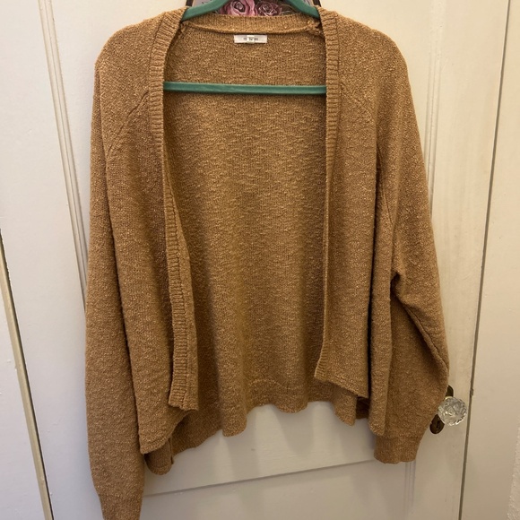 Golden brown open front cardigan - Picture 2 of 4